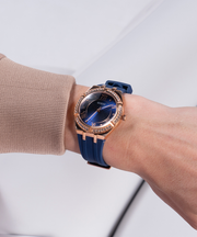  Shop Authentic Guess Cosmo Diamonds Blue Blue Dial Blue Silicone Strap Watch for Women - GW0034L4 - Luxxuri