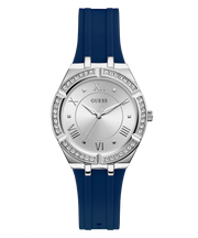  Shop Authentic Guess Cosmo Diamonds Silver Dial Blue Rubber Strap Watch for Women - GW0034L5 - Luxxuri