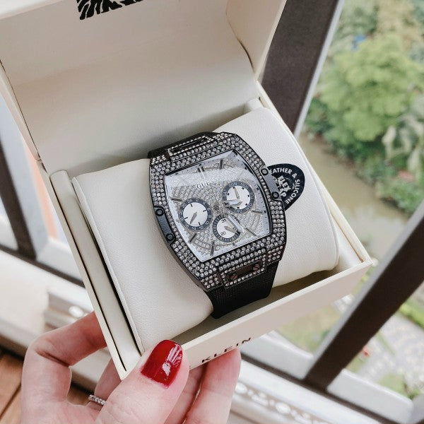  Shop Authentic Guess Phoenix Multifunction Silver Dial Black Silicone Strap Watch For Men - GW0048G1 - Luxxuri