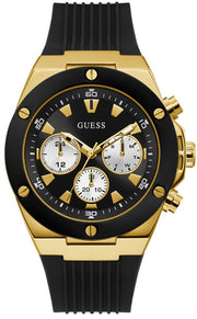  Shop Authentic Guess Poseidon Chronograph Black Dial Black Rubber Strap Watch for Men - GW0057G1 - Luxxuri