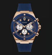  Shop Authentic Guess Poseidon Blue Dial Blue Rubber Strap Watch for Men - GW0057G2 - Luxxuri