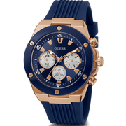  Shop Authentic Guess Poseidon Blue Dial Blue Rubber Strap Watch for Men - GW0057G2 - Luxxuri