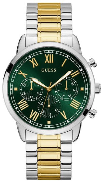  Shop Authentic Guess Hendrix Green Dial Two Tone Steel Strap Watch For Men - GW0066G2 - Luxxuri