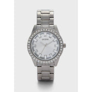  Shop Authentic Guess Sparkler Diamonds Silver Dial Silver Steel Strap Watch for Women - GW0111L1 - Luxxuri