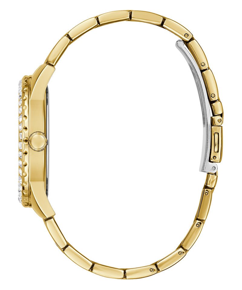  Shop Authentic Guess Sparkler Diamonds Black Dial Gold Steel Strap Watch for Women - GW0111L2 - Luxxuri