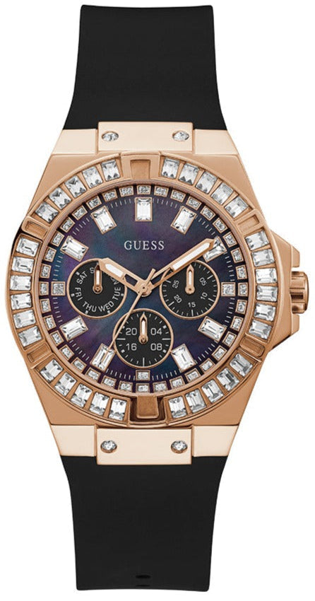  Shop Authentic Guess Venus Diamonds Black Dial Black Rubber Strap Watch for Women - GW0118L2 - Luxxuri