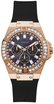  Shop Authentic Guess Venus Diamonds Black Dial Black Rubber Strap Watch for Women - GW0118L2 - Luxxuri