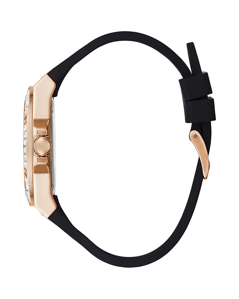  Shop Authentic Guess Venus Diamonds Black Dial Black Rubber Strap Watch for Women - GW0118L2 - Luxxuri