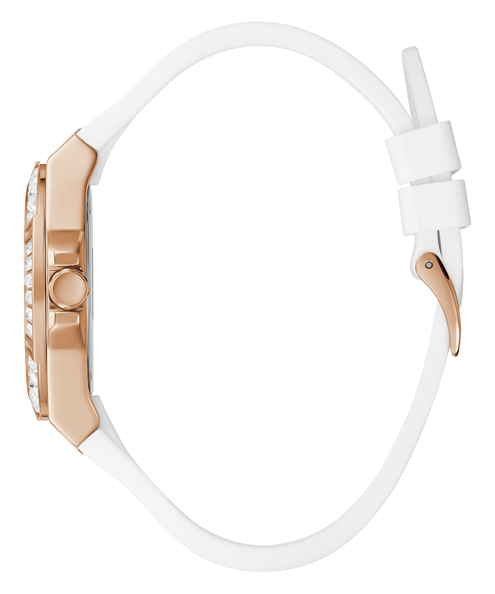  Shop Authentic Guess Venus Diamonds White Dial White Rubber Strap Watch for Women - GW0118L4 - Luxxuri