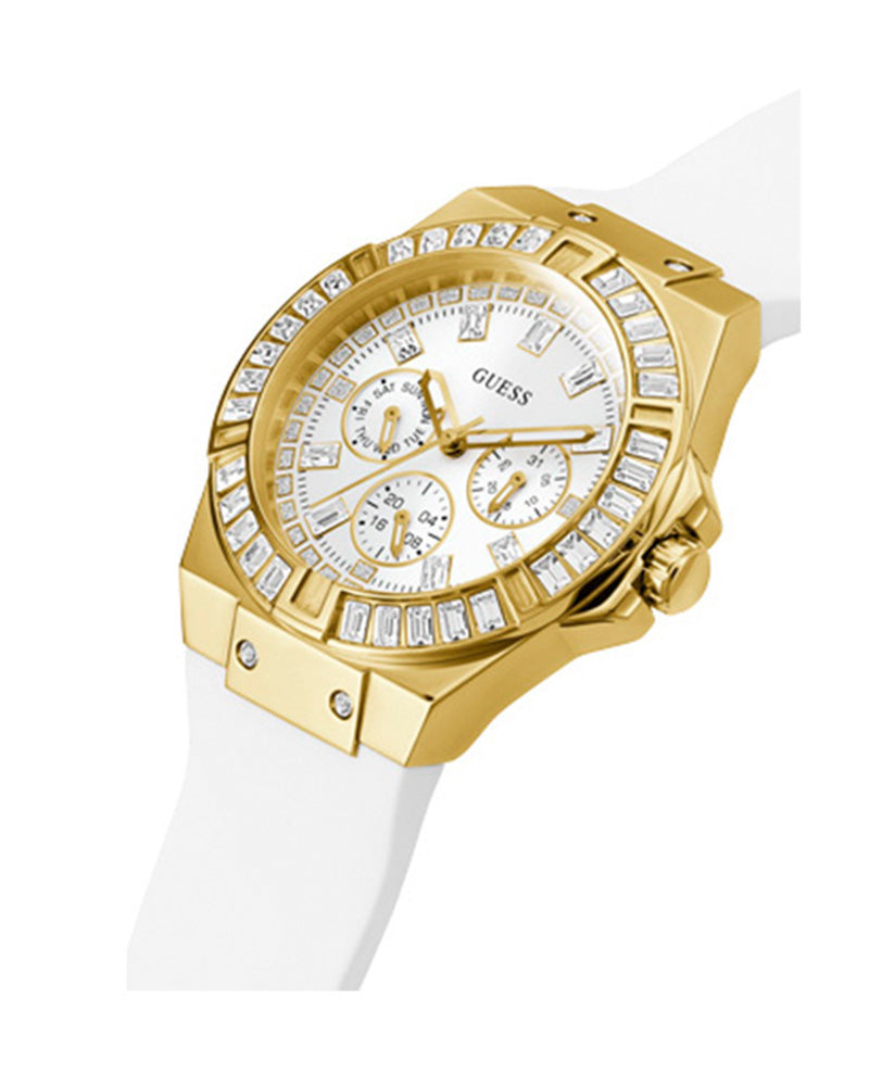  Shop Authentic Guess Venus Diamonds White Dial White Rubber Strap Watch for Women - GW0118L5 - Luxxuri