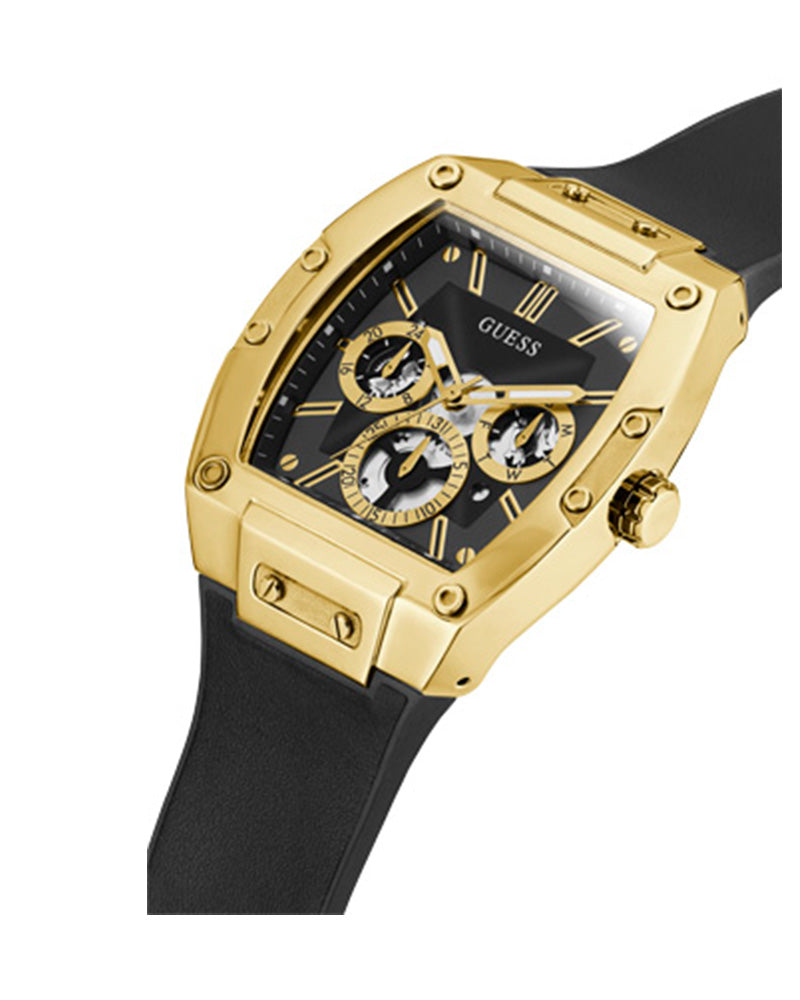 Shop Authentic Guess Phoenix Multifunction Black Dial Black Leather Strap Watch for Men - GW0202G1 - Luxxuri