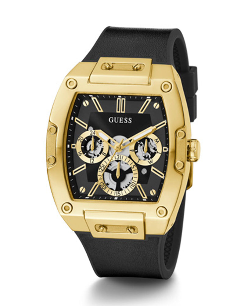  Shop Authentic Guess Phoenix Multifunction Black Dial Black Leather Strap Watch for Men - GW0202G1 - Luxxuri