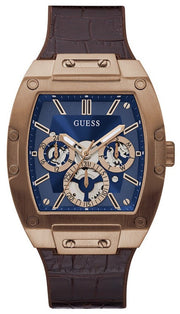  Shop Authentic Guess Phoenix Multifunction Blue Dial Brown Leather Strap Watch for Men - GW0202G2 - Luxxuri