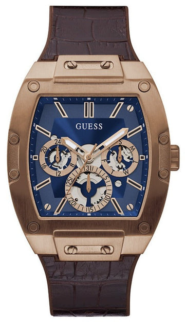  Shop Authentic Guess Phoenix Multifunction Blue Dial Brown Leather Strap Watch for Men - GW0202G2 - Luxxuri