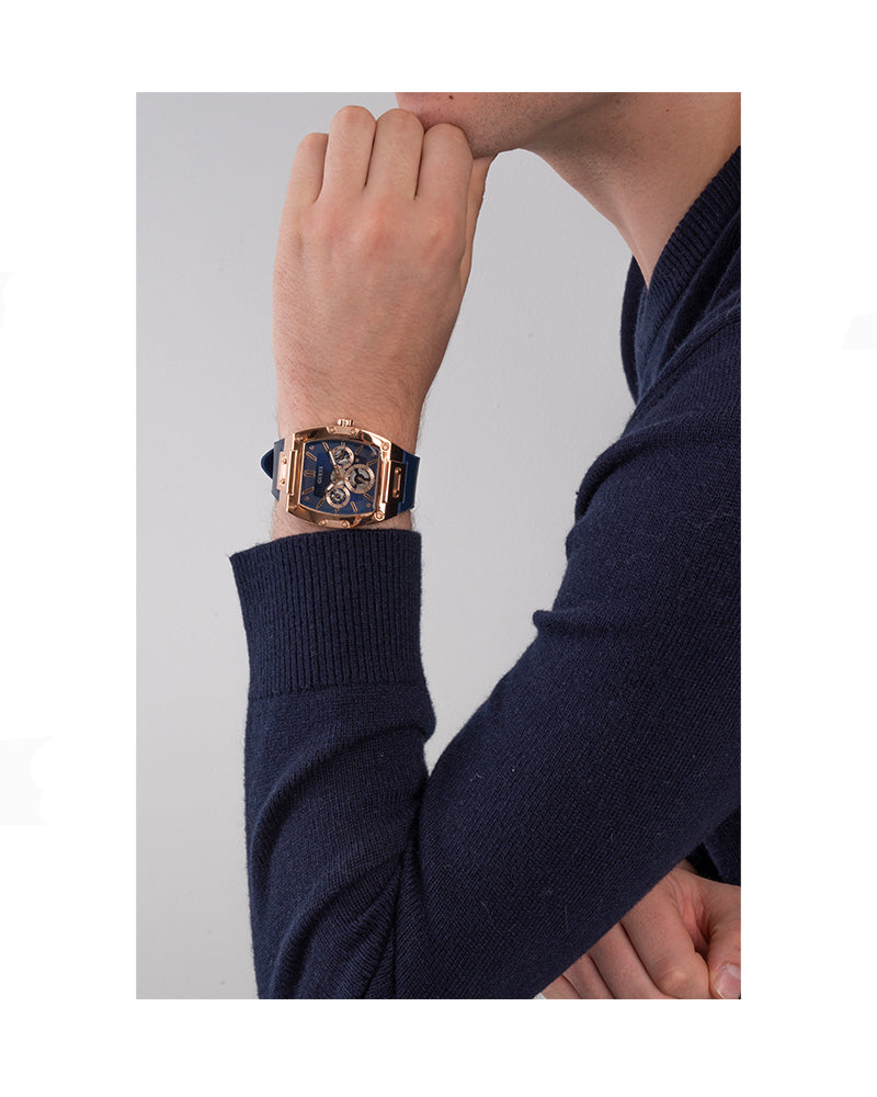  Shop Authentic Guess Phoenix Multifunction Blue Dial Blue Rubber Strap Watch for Men - GW0202G4 - Luxxuri