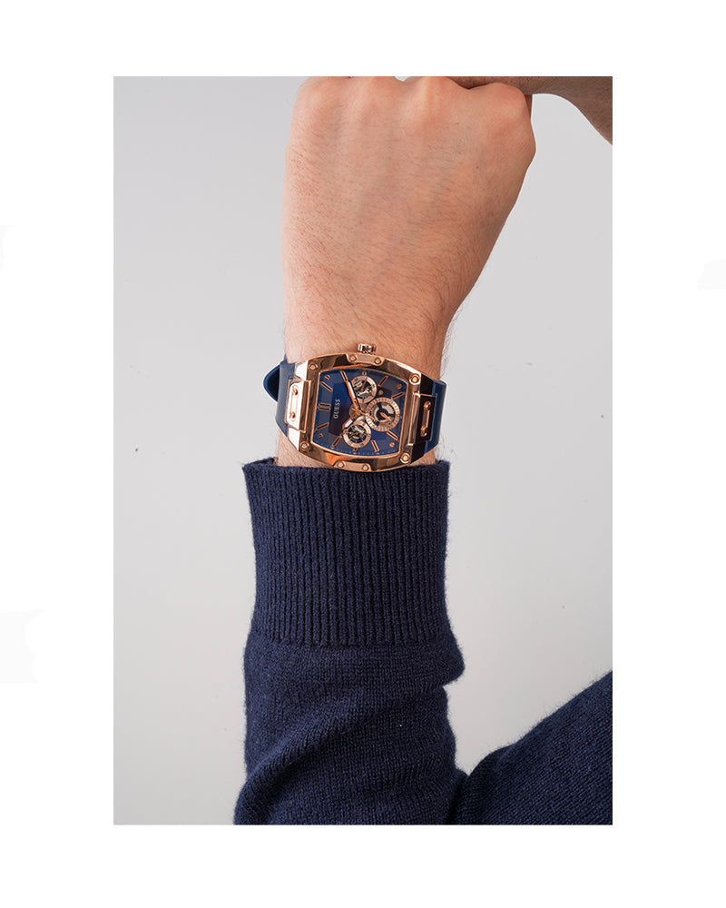  Shop Authentic Guess Phoenix Multifunction Blue Dial Blue Rubber Strap Watch for Men - GW0202G4 - Luxxuri