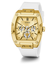  Shop Authentic Guess Phoenix Multifunction Gold Dial White Leather Strap Watch for Men - GW0202G6 - Luxxuri