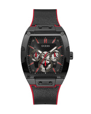  Shop Authentic Guess Phoenix Multifunction Black Dial Black & Red Rubber Strap Watch for Men - GW0202G7 - Luxxuri