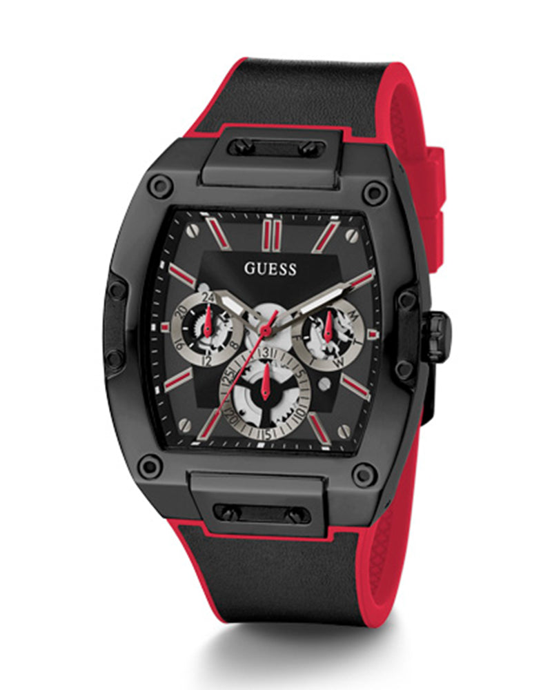  Shop Authentic Guess Phoenix Multifunction Black Dial Black & Red Rubber Strap Watch for Men - GW0202G7 - Luxxuri