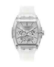  Shop Authentic Guess Phoenix Multi Function Silver Dial White Rubber Strap Watch for Men - GW0203G1 - Luxxuri