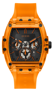  Shop Authentic Guess Phoenix Multifunction Black Dial Orange Rubber Strap Watch For Men - GW0203G10 - Luxxuri