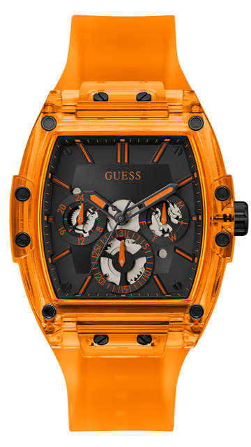  Shop Authentic Guess Phoenix Multifunction Black Dial Orange Rubber Strap Watch For Men - GW0203G10 - Luxxuri