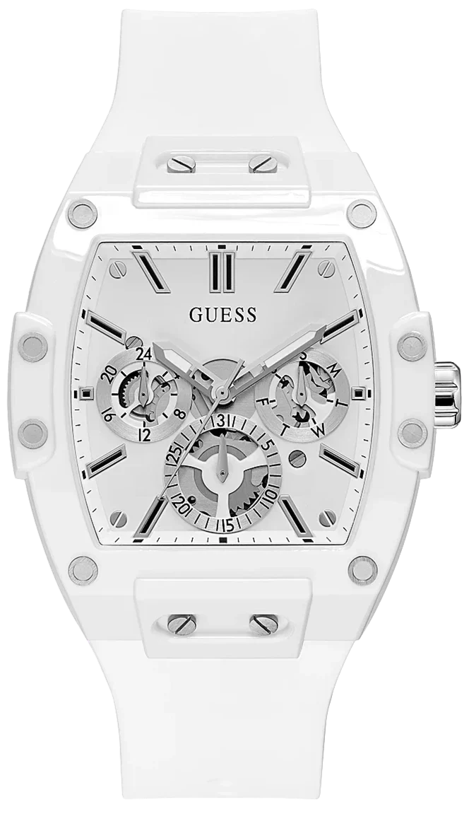  Shop Authentic Guess Phoenix Multifunction White Dial White Rubber Strap Watch for Men - GW0203G2 - Luxxuri