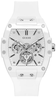  Shop Authentic Guess Phoenix Multifunction White Dial White Rubber Strap Watch for Men - GW0203G2 - Luxxuri