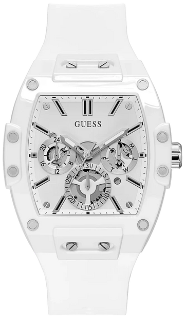  Shop Authentic Guess Phoenix Multifunction White Dial White Rubber Strap Watch for Men - GW0203G2 - Luxxuri