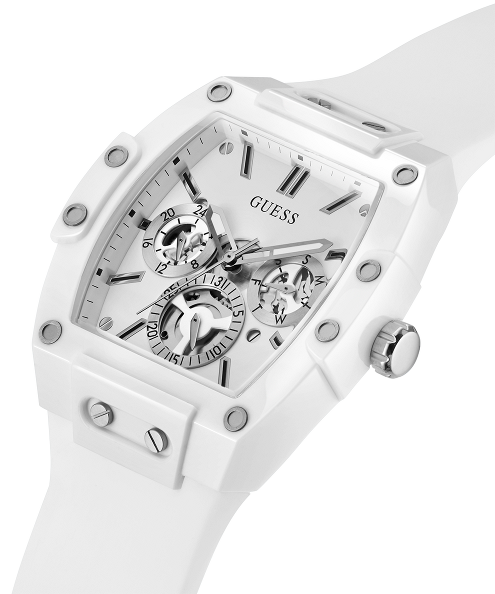  Shop Authentic Guess Phoenix Multifunction White Dial White Rubber Strap Watch for Men - GW0203G2 - Luxxuri