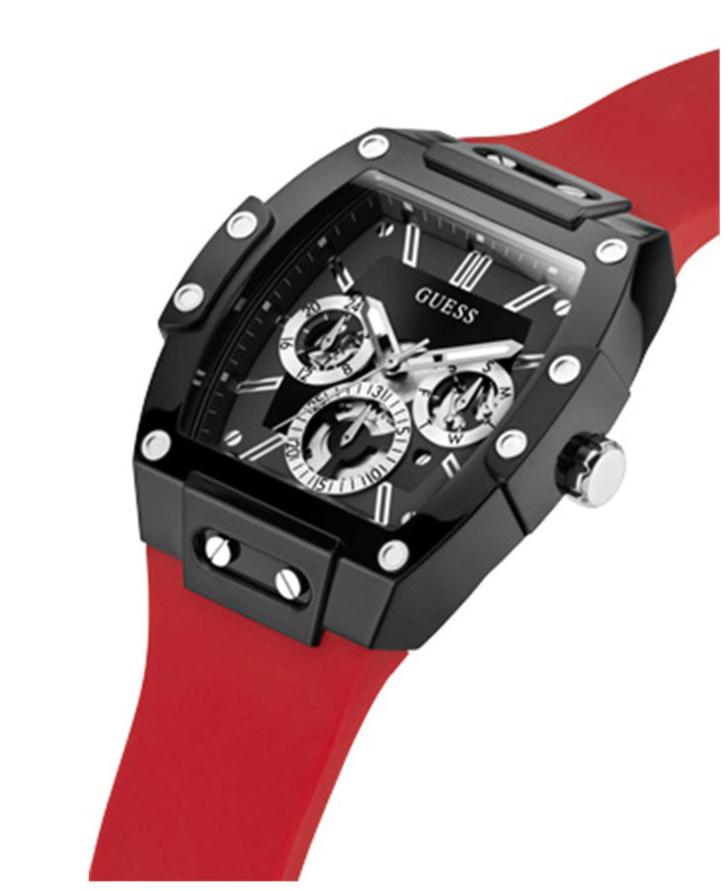  Shop Authentic Guess Phoenix Multifunction Black Dial Red Rubber Strap Watch for Men - GW0203G4 - Luxxuri