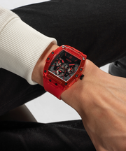  Shop Authentic Guess Phoenix Multifunction Black Dial Red Rubber Strap Watch for Men - GW0203G5 - Luxxuri