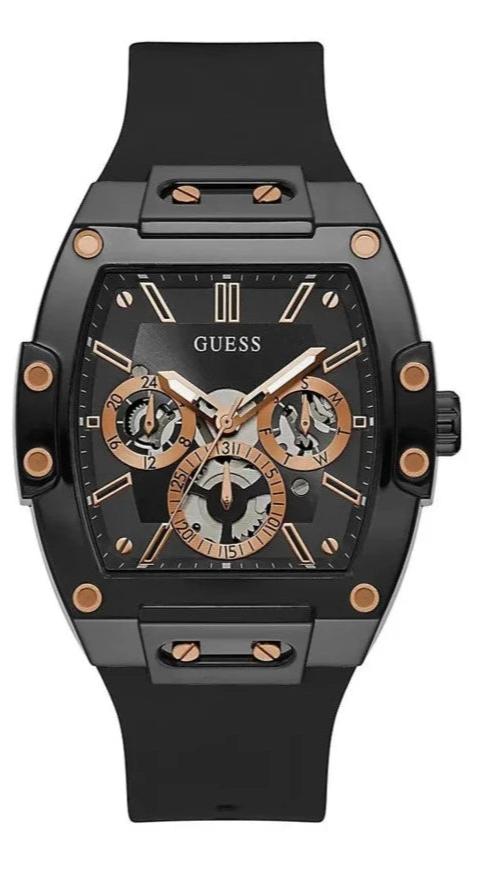  Shop Authentic Guess Phoenix Multifunction Black Dial Black Silicone Strap Watch For Men - GW0203G8 - Luxxuri