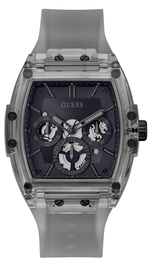  Shop Authentic Guess Phoenix Multifunction Black Dial Grey Silicone Strap Watch For Men - GW0203G9 - Luxxuri