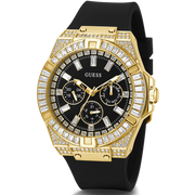  Shop Authentic Guess Zeus Chronograph Diamonds Black Dial Black Silicone Strap Watch For Men - GW0208G2 - Luxxuri