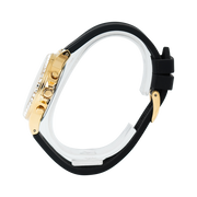  Shop Authentic Guess Moonlight Crystals Silver Dial Black Silicone Strap Watch For Women - GW0257L1 - Luxxuri