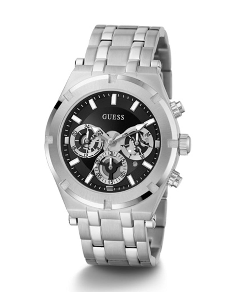  Shop Authentic Guess Continental Black Dial Silver Steel Strap Watch for Men - GW0260G1 - Luxxuri