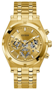  Shop Authentic Guess Continental Gold Dial Gold Steel Strap Watch For Men - GW0260G4 - Luxxuri