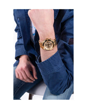  Shop Authentic Guess Continental Gold Dial Gold Steel Strap Watch For Men - GW0260G4 - Luxxuri