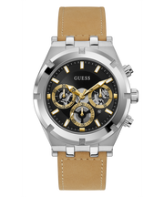  Shop Authentic Guess Continental Multifunction Black Dial Brown Leather Strap Watch for Men - GW0262G1 - Luxxuri