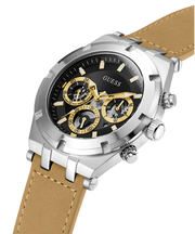  Shop Authentic Guess Continental Multifunction Black Dial Brown Leather Strap Watch for Men - GW0262G1 - Luxxuri