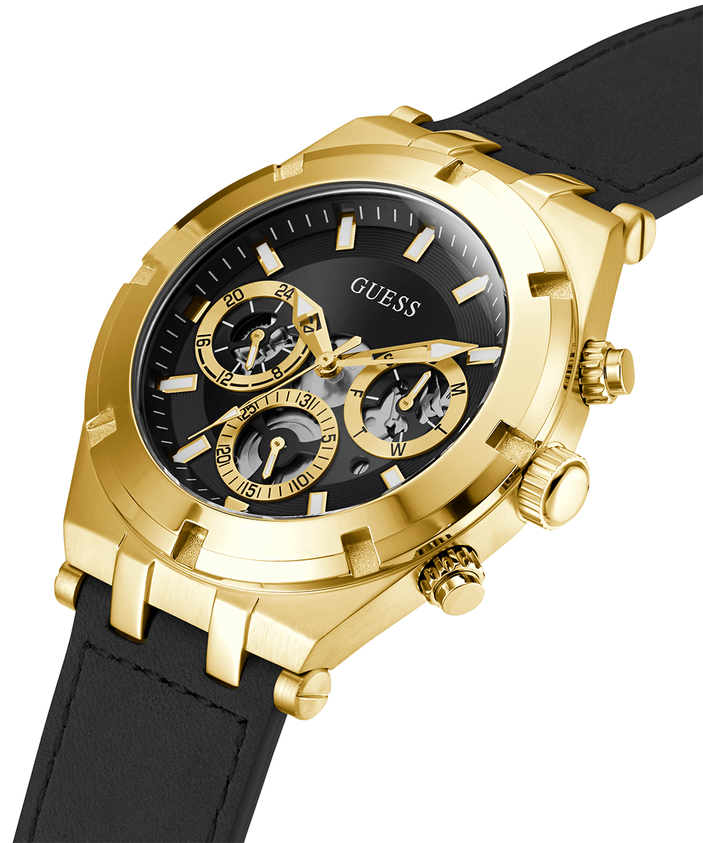 Shop Authentic Guess Continental Black Dial Black Rubber Strap Watch for Men - GW0262G2 - Luxxuri