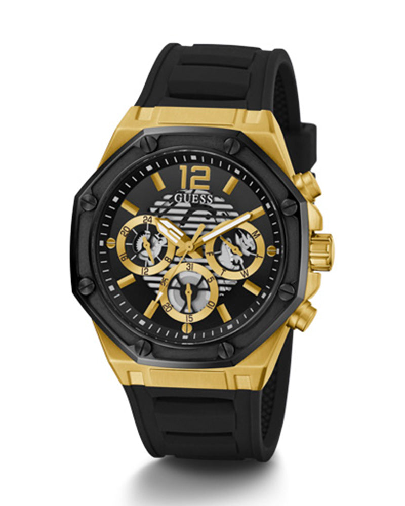  Shop Authentic Guess Momentum Black Dial Black Rubber Strap Watch for Men - GW0263G1 - Luxxuri