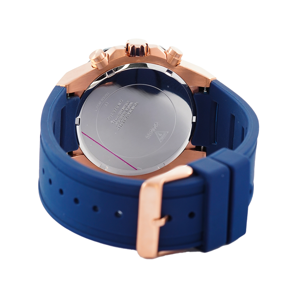  Shop Authentic Guess Momentum Chronograph Blue Dial Blue Rubber Strap Watch for Men - GW0263G2 - Luxxuri