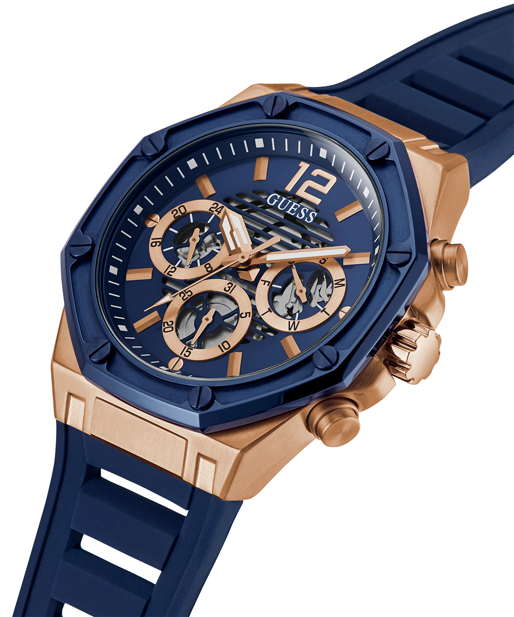  Shop Authentic Guess Momentum Chronograph Blue Dial Blue Rubber Strap Watch for Men - GW0263G2 - Luxxuri