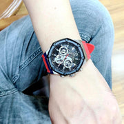  Shop Authentic Guess Momentum Black Dial Red Rubber Strap Watch for Men - GW0263G3 - Luxxuri