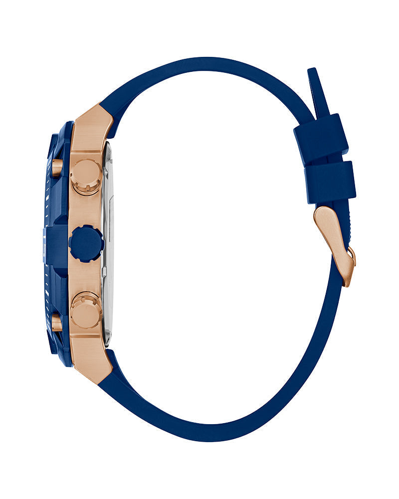  Shop Authentic Guess Caliber Chronograph White Dial Blue Silicone Strap Watch for Men - W0864G5 - Luxxuri