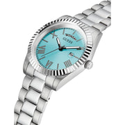  Shop Authentic Guess Connoisseur Turquoise Dial Silver Steel Strap Watch for Men - GW0265G11 - Luxxuri