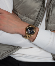  Shop Authentic Guess Connoisseur Black Dial Gold Steel Strap Watch for Men - GW0265G3 - Luxxuri