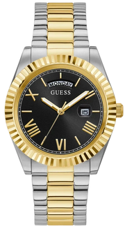  Shop Authentic Guess Connoisseur Black Dial Two Tone Steel Strap Watch for Men - GW0265G5 - Luxxuri